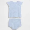 Ensemble rayé en crochet pour bébé