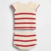 Ensemble rayé en crochet pour bébé
