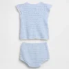 Ensemble rayé en crochet pour bébé