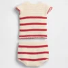 Ensemble rayé en crochet pour bébé