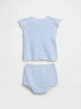 Ensemble rayé en crochet pour bébé