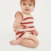 Ensemble rayé en crochet pour bébé