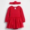 Ensemble robe-bodys en tulle pour bébé