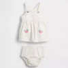 Ensemble « Strawberry Skirtall » en denim pour bébé