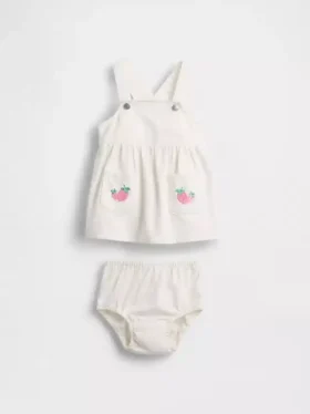 Ensemble « Strawberry Skirtall » en denim pour bébé