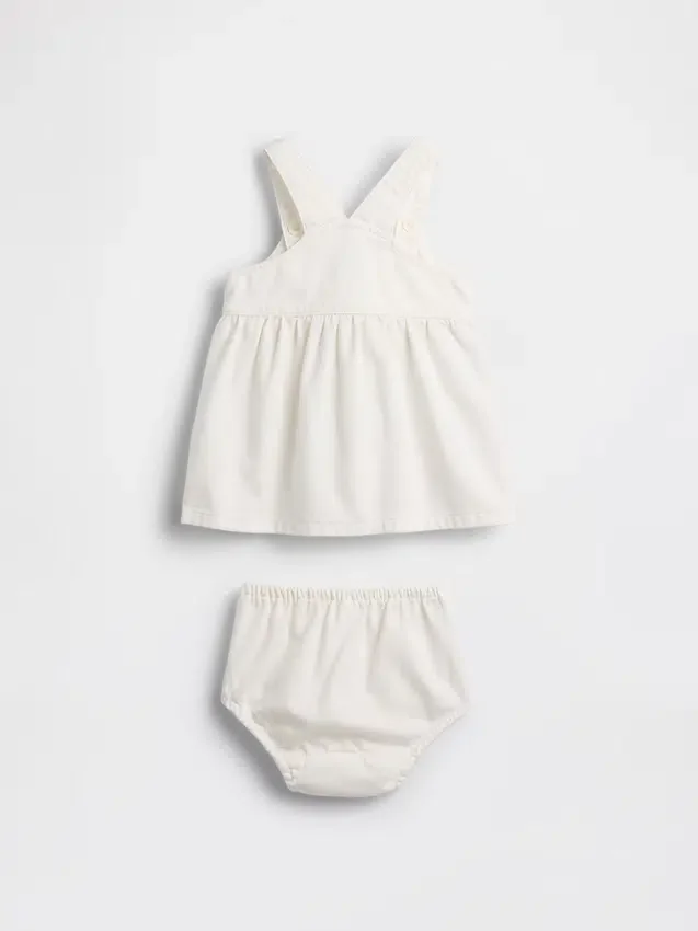 Ensemble « Strawberry Skirtall » en denim pour bébé