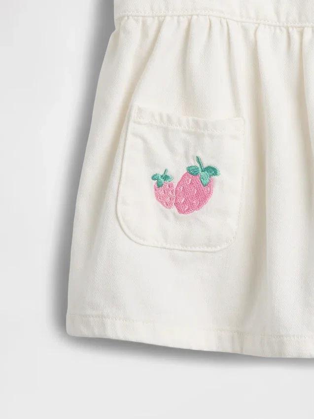 Ensemble « Strawberry Skirtall » en denim pour bébé