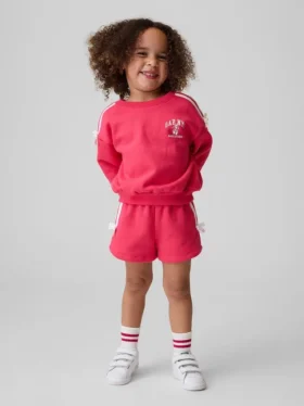 Ensemble sweat-shirt et short en molleton Vintagesoft avec nœud et logo pour Bébé & Enfant