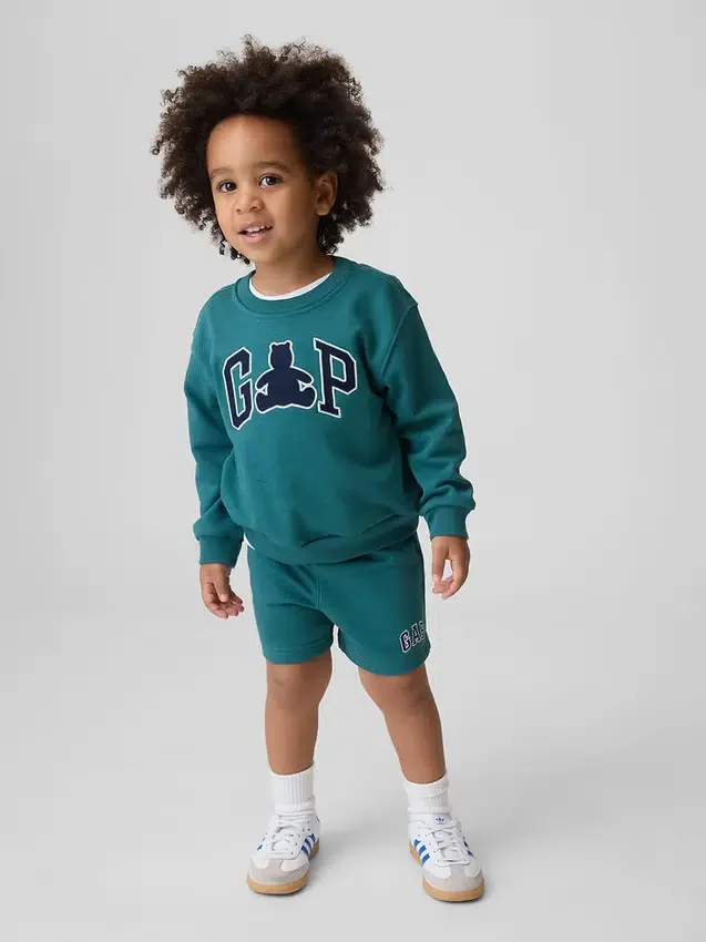 Ensemble sweat-shirt et short pour Bébé & Enfant en tissu éponge Vintagesoft avec logo ours