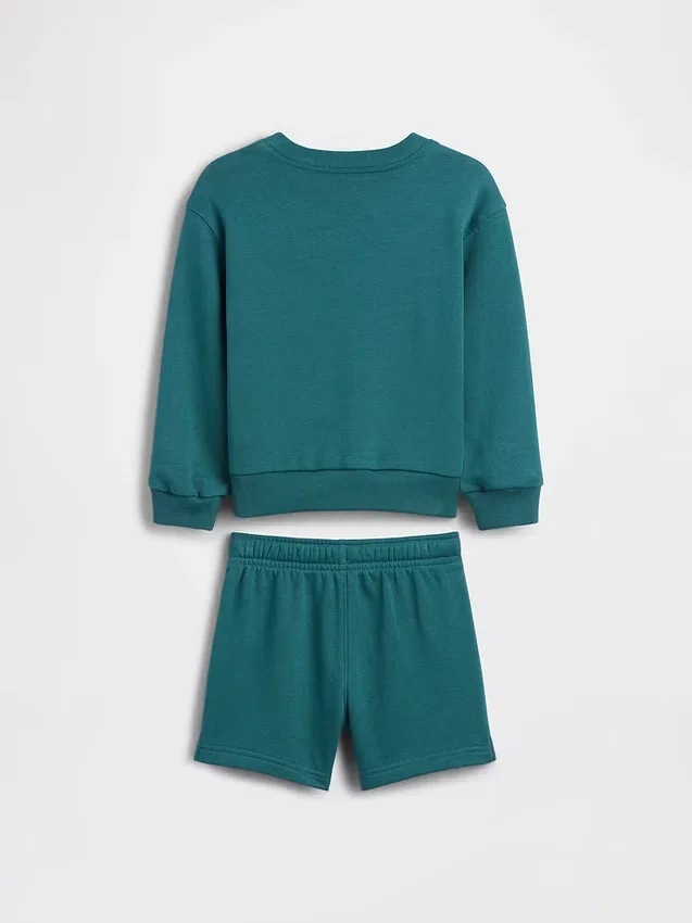 Ensemble sweat-shirt et short pour Bébé & Enfant en tissu éponge Vintagesoft avec logo ours