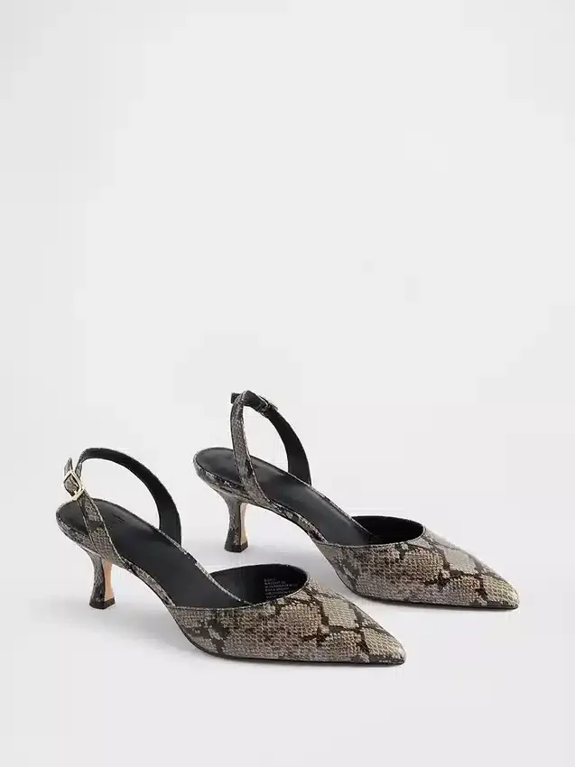 Escarpins à talons bobines et bride arrière