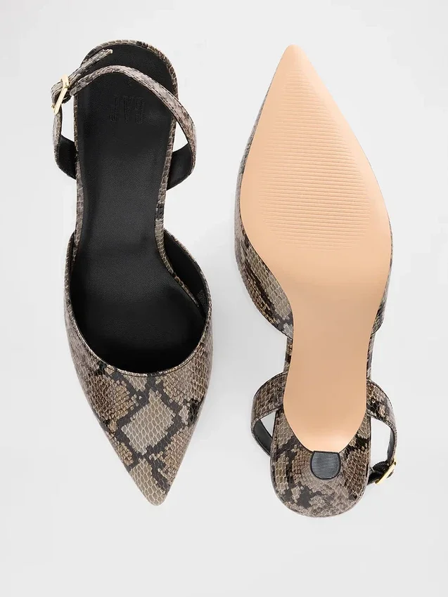 Escarpins à talons bobines et bride arrière