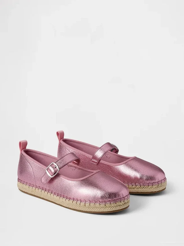 Espadrilles Mary Jane métallisées pour enfants