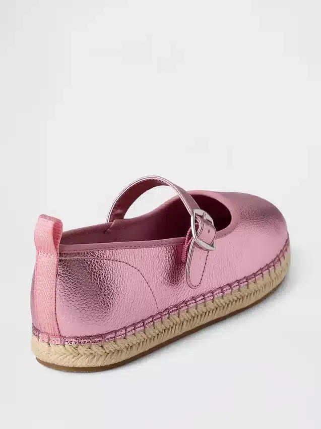 Espadrilles Mary Jane métallisées pour enfants