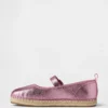 Espadrilles Mary Jane métallisées pour enfants