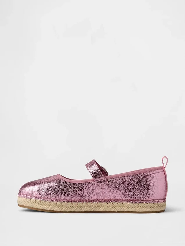 Espadrilles Mary Jane métallisées pour enfants