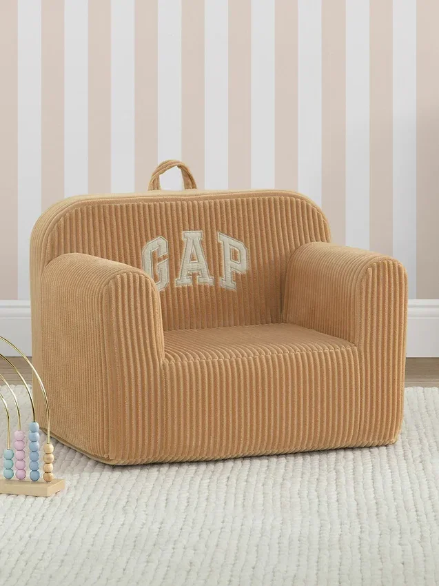 Fauteuil en mousse babyGap en velours côtelé avec logo
