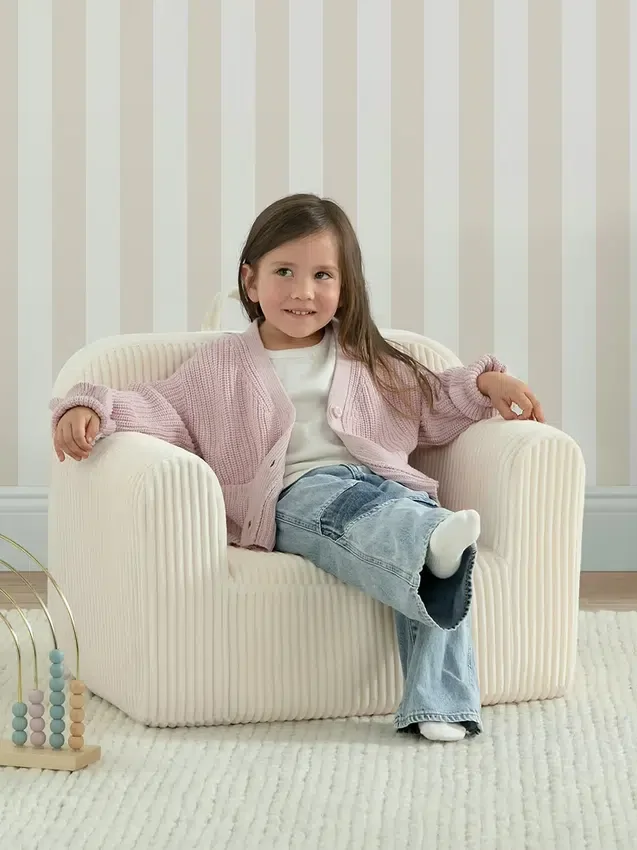 Fauteuil en mousse babyGap en velours côtelé avec logo