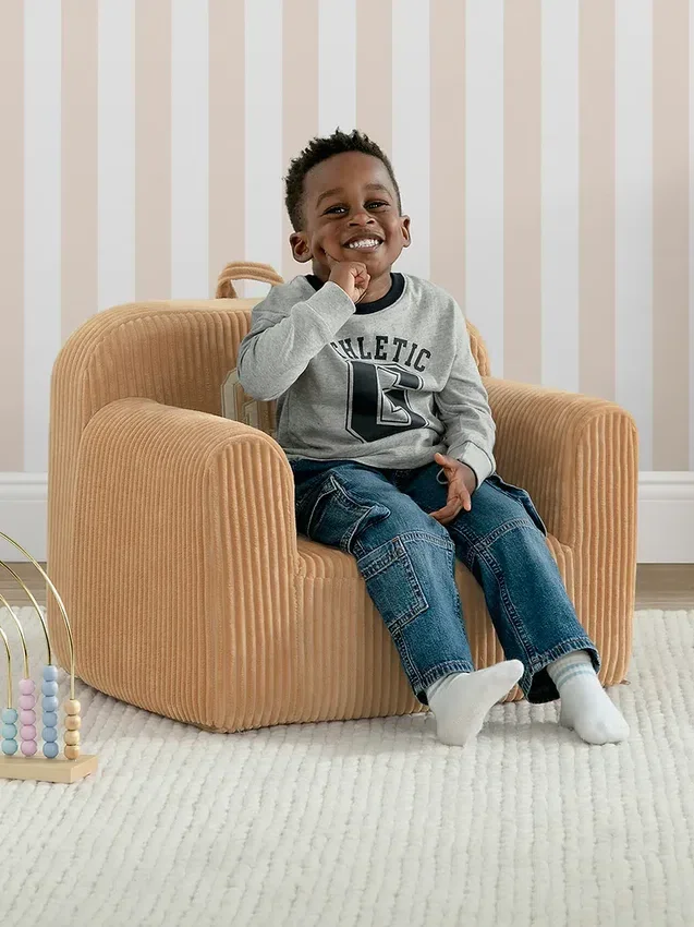Fauteuil en mousse babyGap en velours côtelé avec logo