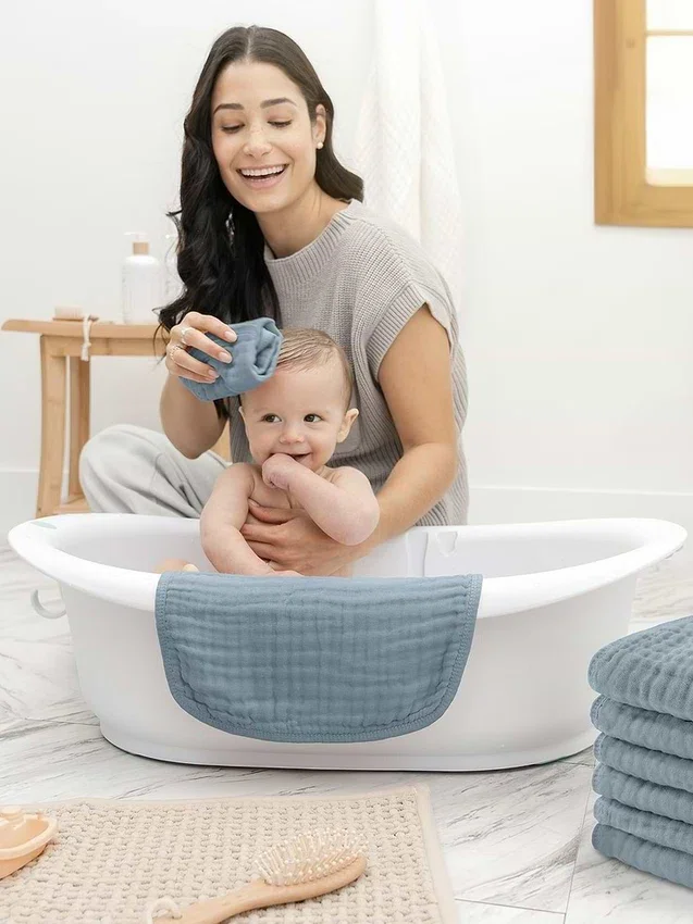 Gants de toilette en mousseline Comfy Cubs