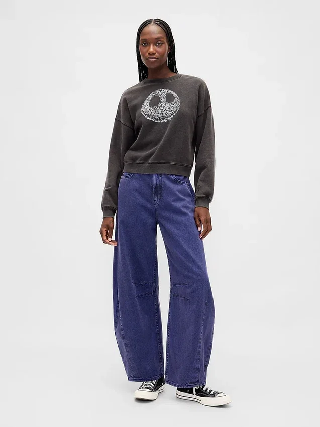 GAP × Disney « L'Étrange Noël de Monsieur Jack » de Tim Burton : sweat-shirt épais à motif de crânes