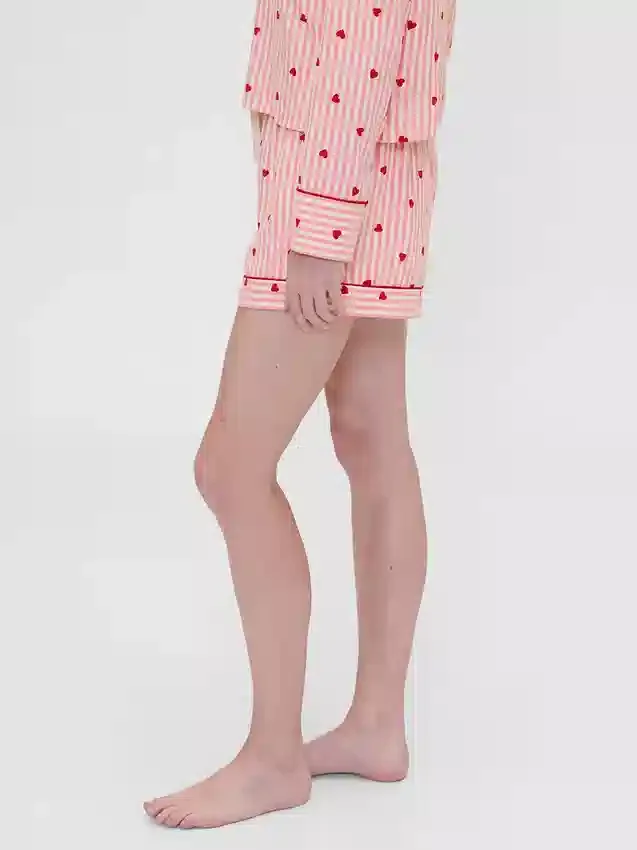 Gap × Summer Fridays : boxer de pyjama en flanelle à motifs de cœurs