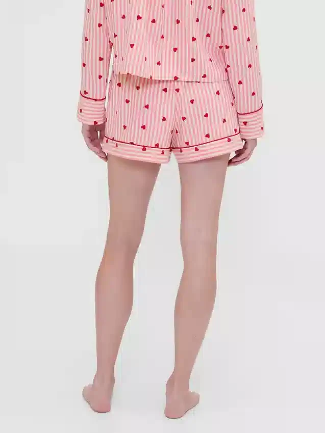 Gap × Summer Fridays : boxer de pyjama en flanelle à motifs de cœurs