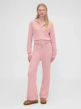 Gap × Summer Fridays Pantalon bootcut en maille gaufrée CashSoft