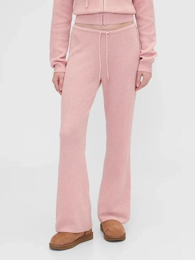 Gap × Summer Fridays Pantalon bootcut en maille gaufrée CashSoft