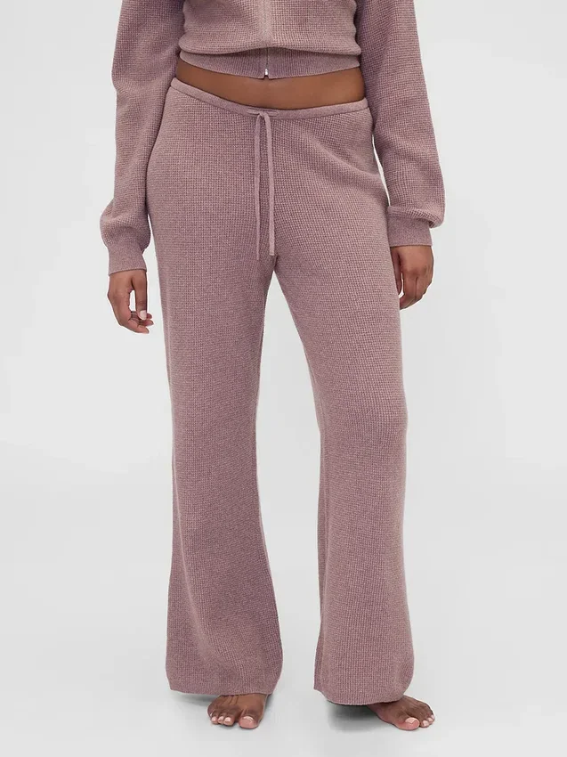 Gap × Summer Fridays Pantalon bootcut en maille gaufrée CashSoft