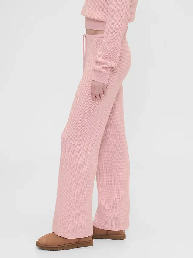 Gap × Summer Fridays Pantalon bootcut en maille gaufrée CashSoft