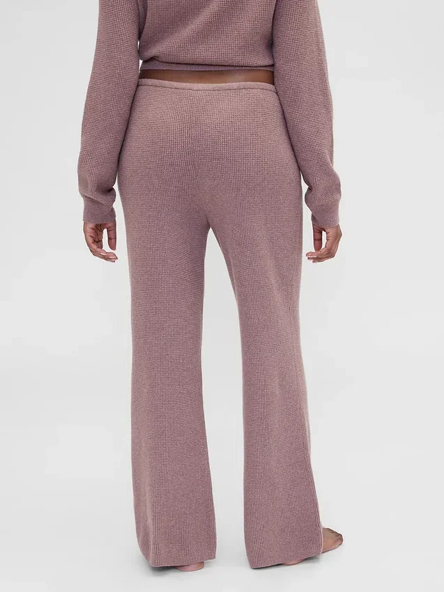 Gap × Summer Fridays Pantalon bootcut en maille gaufrée CashSoft