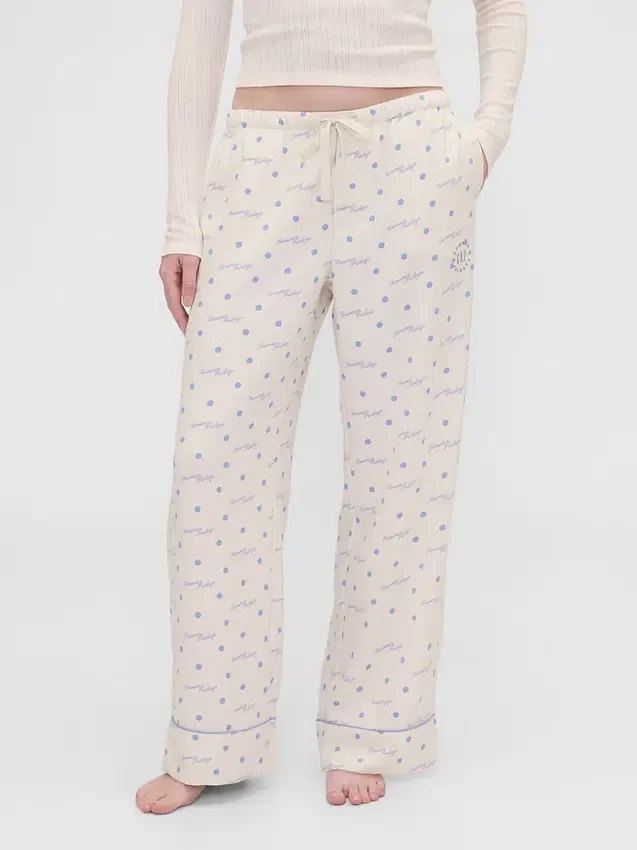 Gap × Summer Fridays : pantalon de pyjama ample en flanelle à pois