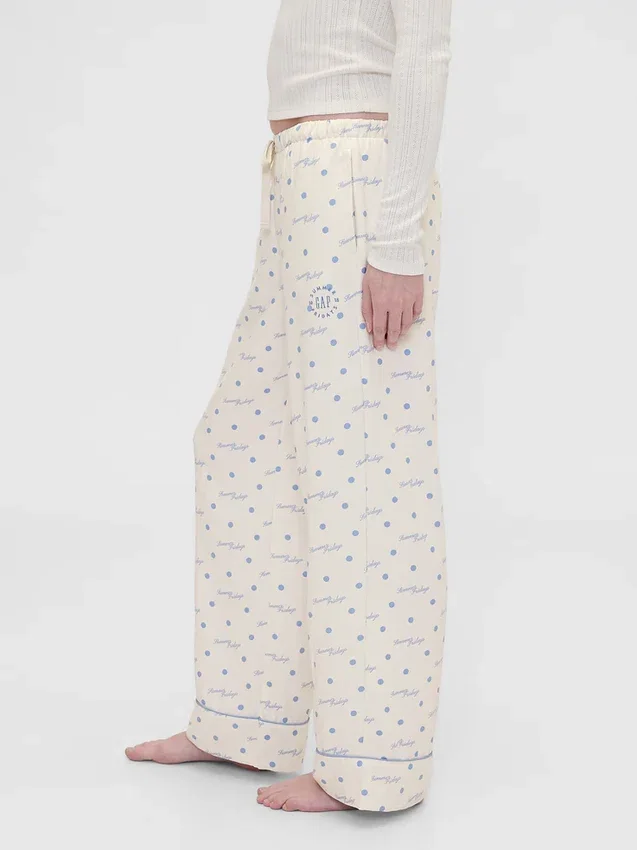 Gap × Summer Fridays : pantalon de pyjama ample en flanelle à pois