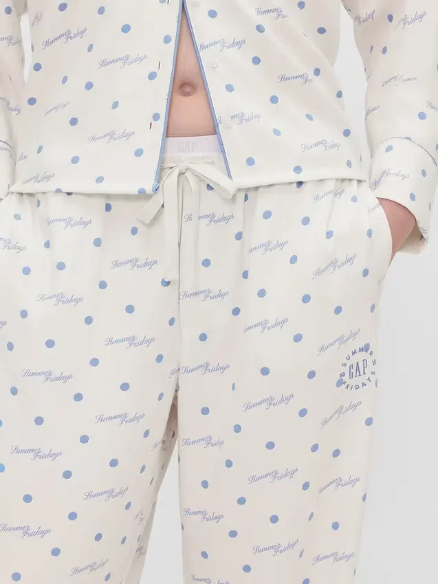 Gap × Summer Fridays : pantalon de pyjama ample en flanelle à pois