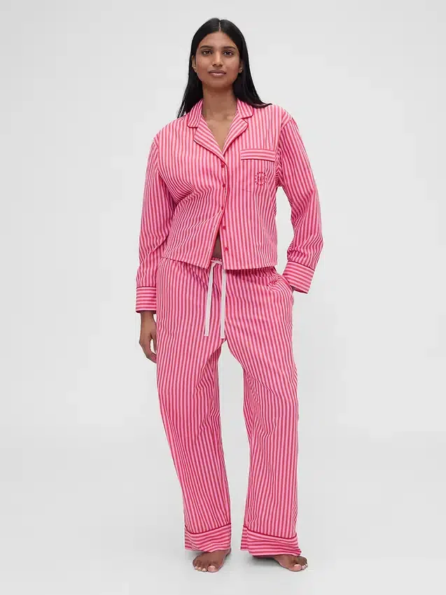 GAP × Summer Fridays Pantalon de pyjama ample en popeline rayée
