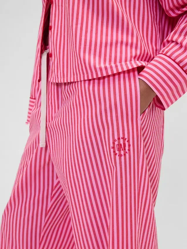 GAP × Summer Fridays Pantalon de pyjama ample en popeline rayée
