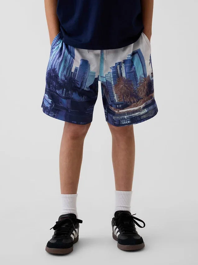 GapFit 6" en maille recyclée pour enfants Short facile à enfiler