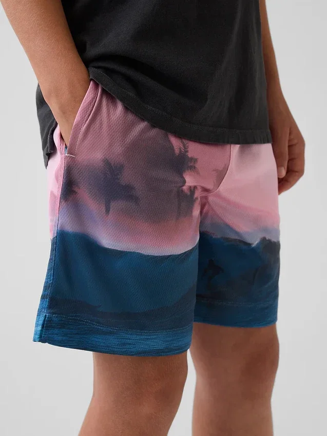 GapFit 6" en maille recyclée pour enfants Short facile à enfiler