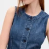 Gilet long en denim ultra-doux