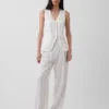 Gilet long en mélange de lin