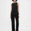 Gilet long à nouer dans le dos en mélange de lin