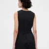 Gilet long à nouer dans le dos en mélange de lin
