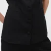 Gilet long à nouer dans le dos en mélange de lin