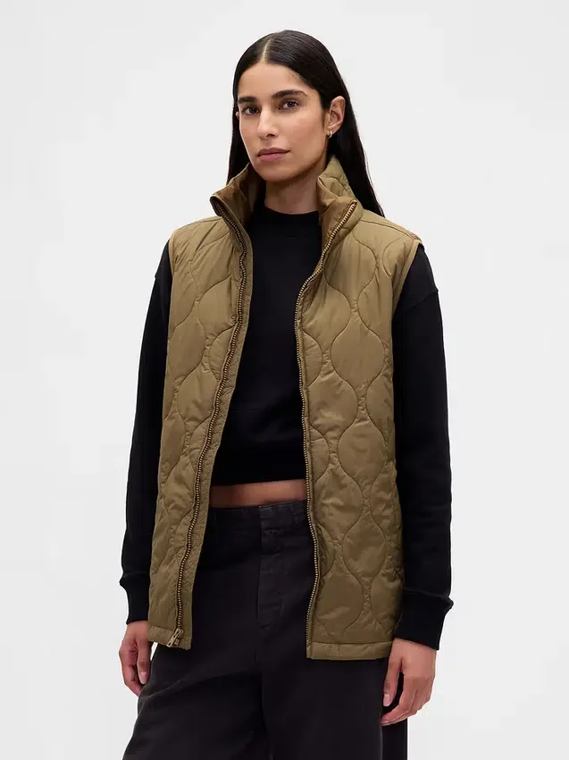 Gilet matelassé léger en tissu recyclé