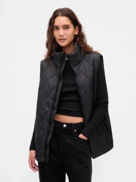 Gilet matelassé léger en tissu recyclé