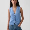 Gilet à poches 100 % coton