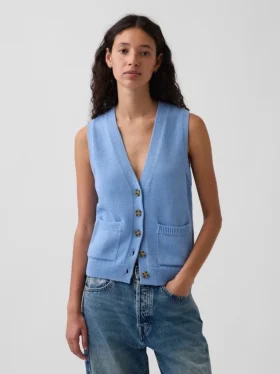 Gilet à poches 100 % coton