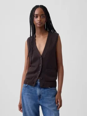 Gilet à poches 100 % coton