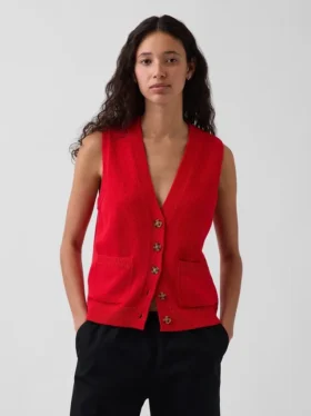 Gilet à poches 100 % coton